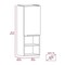 Tuhome Mila Bathroom Cabinet, Two Interior Shelves, Two External Shelves, Single Door Cabinet, Smokey Oak MLI6586 - alternate 6
